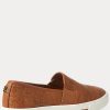Zapatillas sin cordones tejidas Ralph Lauren Jinny para mujer en color marrón Zapatillas sin cordones tejidas Ralph Lauren Jinny para mujer en color marrón