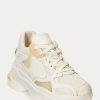Zapatillas técnicas con logotipo de Ralph Lauren para mujer en beige Zapatillas técnicas con logotipo de Ralph Lauren para mujer en beige