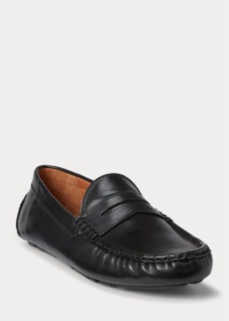 Zapatos casuales de cuero Ralph Lauren Anders para hombre, color negro Zapatos casuales de cuero Ralph Lauren Anders para hombre, color negro