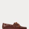 Zapatos casuales de cuero Ralph Lauren Merton para hombre en marrón oscuro Zapatos casuales de cuero Ralph Lauren Merton para hombre en marrón oscuro
