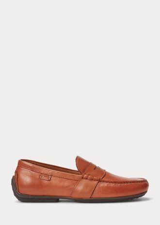 Zapatos casuales de cuero Ralph Lauren Reynold para hombre, color marrón Zapatos casuales de cuero Ralph Lauren Reynold para hombre, color marrón