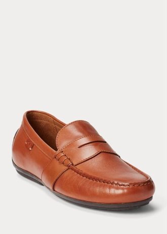 Zapatos casuales de cuero Ralph Lauren Reynold para hombre, color marrón Zapatos casuales de cuero Ralph Lauren Reynold para hombre, color marrón