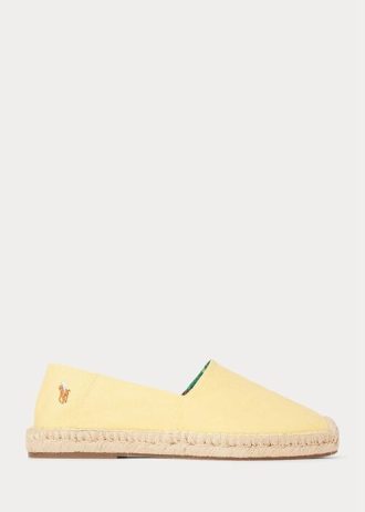 Alpargatas Ralph Lauren Cevio de lona lavada amarillas para hombre