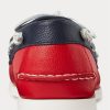 Zapatos casuales Ralph Lauren Merton de cuero bicolor para hombre, color azul marino y rojo Zapatos casuales Ralph Lauren Merton de cuero bicolor para hombre, color azul marino y rojo