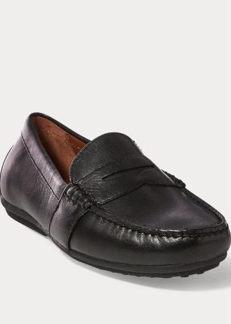Zapatos casuales Ralph Lauren Reynold de grano completo para hombre, color negro Zapatos casuales Ralph Lauren Reynold de grano completo para hombre, color negro