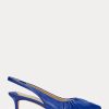 Zapatos de tacón con tira trasera de cuero napa Ralph Lauren Lolah para mujer en color azul marino Zapatos de tacón con tira trasera de cuero napa Ralph Lauren Lolah para mujer en color azul marino