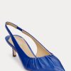 Zapatos de tacón con tira trasera de cuero napa Ralph Lauren Lolah para mujer en color azul marino Zapatos de tacón con tira trasera de cuero napa Ralph Lauren Lolah para mujer en color azul marino