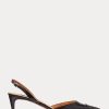 Zapatos de tacón con tira trasera de piel de becerro Ralph Lauren Garland para mujer, color negro Zapatos de tacón con tira trasera de piel de becerro Ralph Lauren Garland para mujer, color negro