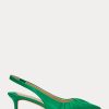 Zapatos de tacón con tira trasera de piel napa Ralph Lauren Lolah para mujer, color verde Zapatos de tacón con tira trasera de piel napa Ralph Lauren Lolah para mujer, color verde