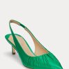 Zapatos de tacón con tira trasera de piel napa Ralph Lauren Lolah para mujer, color verde Zapatos de tacón con tira trasera de piel napa Ralph Lauren Lolah para mujer, color verde