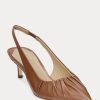 Zapatos de tacón con tira trasera Lolah de piel napa de Ralph Lauren en color marrón para mujer Zapatos de tacón con tira trasera Lolah de piel napa de Ralph Lauren en color marrón para mujer