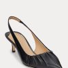 Zapatos de tacón con tira trasera Lolah de piel napa de Ralph Lauren para mujer, color negro Zapatos de tacón con tira trasera Lolah de piel napa de Ralph Lauren para mujer, color negro