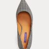 Zapatos de tacón de lana a cuadros Ralph Lauren Celia Glen para mujer, color negro y crema Zapatos de tacón de lana a cuadros Ralph Lauren Celia Glen para mujer, color negro y crema