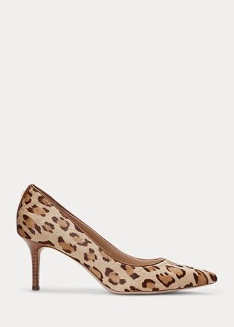 Zapatos de tacón de pelo de becerro Ralph Lauren Lanette para mujer, color marrón Zapatos de tacón de pelo de becerro Ralph Lauren Lanette para mujer, color marrón