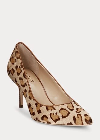 Zapatos de tacón de pelo de becerro Ralph Lauren Lanette para mujer, color marrón Zapatos de tacón de pelo de becerro Ralph Lauren Lanette para mujer, color marrón