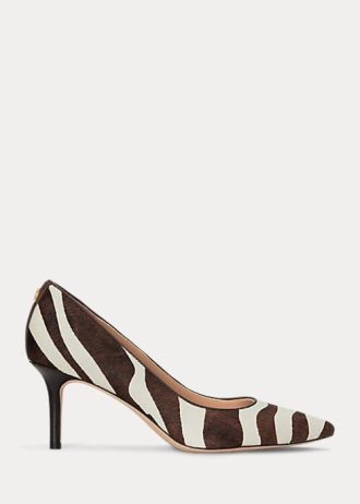 Zapatos de tacón de pelo de becerro Ralph Lauren Lanette para mujer en color chocolate Zapatos de tacón de pelo de becerro Ralph Lauren Lanette para mujer en color chocolate