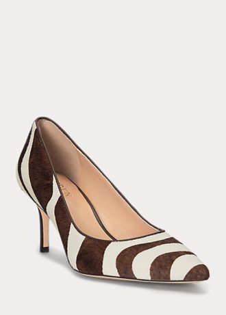 Zapatos de tacón de pelo de becerro Ralph Lauren Lanette para mujer en color chocolate Zapatos de tacón de pelo de becerro Ralph Lauren Lanette para mujer en color chocolate