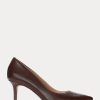 Zapatos de tacón de piel bruñida Ralph Lauren Lanette para mujer, color marrón Zapatos de tacón de piel bruñida Ralph Lauren Lanette para mujer, color marrón