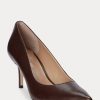 Zapatos de tacón de piel bruñida Ralph Lauren Lanette para mujer, color marrón Zapatos de tacón de piel bruñida Ralph Lauren Lanette para mujer, color marrón