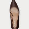 Zapatos de tacón de piel bruñida Ralph Lauren Lanette para mujer, color marrón Zapatos de tacón de piel bruñida Ralph Lauren Lanette para mujer, color marrón