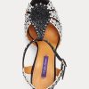 Zapatos de tacón de satén adornados Ralph Lauren Vasile para mujer, en blanco y negro Zapatos de tacón de satén adornados Ralph Lauren Vasile para mujer, en blanco y negro
