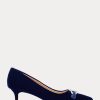 Zapatos de tacón de terciopelo Ralph Lauren Amory para mujer en color azul marino