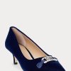 Zapatos de tacón de terciopelo Ralph Lauren Amory para mujer en color azul marino