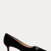 Zapatos de tacón de terciopelo Ralph Lauren Amory para mujer en color negro Zapatos de tacón de terciopelo Ralph Lauren Amory para mujer en color negro