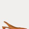 Zapatos de tacón de tira trasera de cuero Ralph Lauren Kels para mujer en amarillo oscuro Zapatos de tacón de tira trasera de cuero Ralph Lauren Kels para mujer en amarillo oscuro