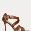 Zapatos de tacón Gisella de piel bruñida color marrón de Ralph Lauren para mujer Zapatos de tacón Gisella de piel bruñida color marrón de Ralph Lauren para mujer