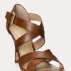Zapatos de tacón Gisella de piel bruñida color marrón de Ralph Lauren para mujer Zapatos de tacón Gisella de piel bruñida color marrón de Ralph Lauren para mujer