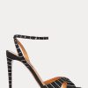 Sandalias negras de ante de cabra con adornos Kandice de Ralph Lauren para mujer Sandalias negras de ante de cabra con adornos Kandice de Ralph Lauren para mujer