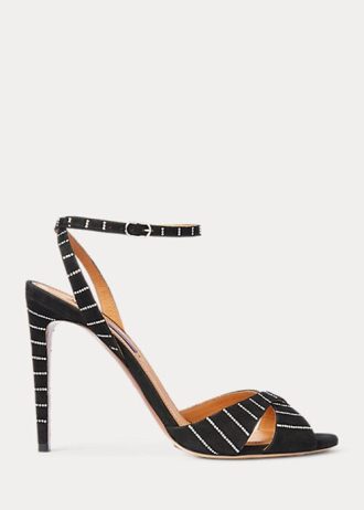 Zapatos de tacón negros de ante de cabra con adornos Kandice de Ralph Lauren para mujer Zapatos de tacón negros de ante de cabra con adornos Kandice de Ralph Lauren para mujer