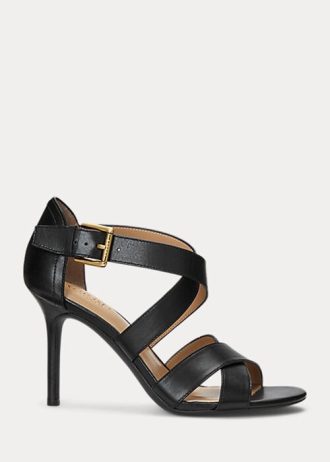 Zapatos de tacón negros Gisella de Ralph Lauren para mujer, de piel bruñida Zapatos de tacón negros Gisella de Ralph Lauren para mujer, de piel bruñida