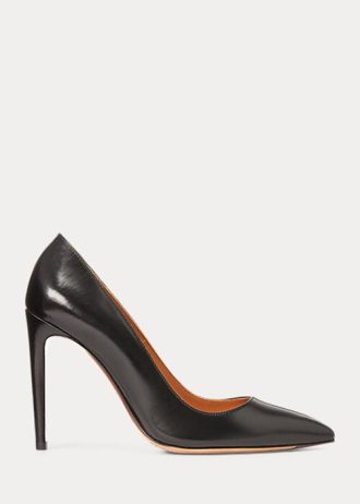 Zapatos de tacón negros Ralph Lauren Celia de piel de becerro para mujer Zapatos de tacón negros Ralph Lauren Celia de piel de becerro para mujer