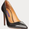 Zapatos de tacón negros Ralph Lauren Celia de piel de becerro para mujer Zapatos de tacón negros Ralph Lauren Celia de piel de becerro para mujer