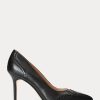 Zapatos de tacón negros Ralph Lauren Lynden de piel bruñida para mujer Zapatos de tacón negros Ralph Lauren Lynden de piel bruñida para mujer