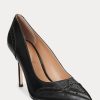 Zapatos de tacón negros Ralph Lauren Lynden de piel bruñida para mujer Zapatos de tacón negros Ralph Lauren Lynden de piel bruñida para mujer