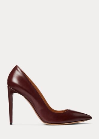 Zapatos de tacón Ralph Lauren Celia de piel de becerro en color marrón oscuro para mujer Zapatos de tacón Ralph Lauren Celia de piel de becerro en color marrón oscuro para mujer
