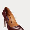 Zapatos de tacón Ralph Lauren Celia de piel de becerro en color marrón oscuro para mujer Zapatos de tacón Ralph Lauren Celia de piel de becerro en color marrón oscuro para mujer