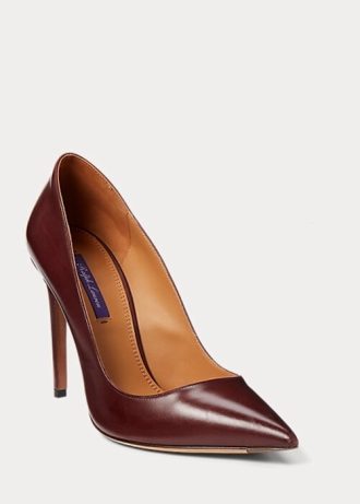 Zapatos de tacón Ralph Lauren Celia de piel de becerro en color marrón oscuro para mujer Zapatos de tacón Ralph Lauren Celia de piel de becerro en color marrón oscuro para mujer