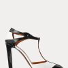 Zapatos de tacón Ralph Lauren Haskell de piel de becerro con bloques de color en blanco y negro para mujer Zapatos de tacón Ralph Lauren Haskell de piel de becerro con bloques de color en blanco y negro para mujer