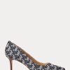 Zapatos de tacón Ralph Lauren Lanette con monograma en jacquard para mujer en color azul marino Zapatos de tacón Ralph Lauren Lanette con monograma en jacquard para mujer en color azul marino