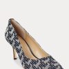 Zapatos de tacón Ralph Lauren Lanette con monograma en jacquard para mujer en color azul marino Zapatos de tacón Ralph Lauren Lanette con monograma en jacquard para mujer en color azul marino