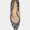 Zapatos de tacón Ralph Lauren Lanette con monograma en jacquard para mujer en color azul marino Zapatos de tacón Ralph Lauren Lanette con monograma en jacquard para mujer en color azul marino