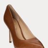 Zapatos de tacón Ralph Lauren Lindella II de piel bruñida color marrón para mujer Zapatos de tacón Ralph Lauren Lindella II de piel bruñida color marrón para mujer