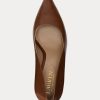 Zapatos de tacón Ralph Lauren Lindella II de piel bruñida color marrón para mujer Zapatos de tacón Ralph Lauren Lindella II de piel bruñida color marrón para mujer