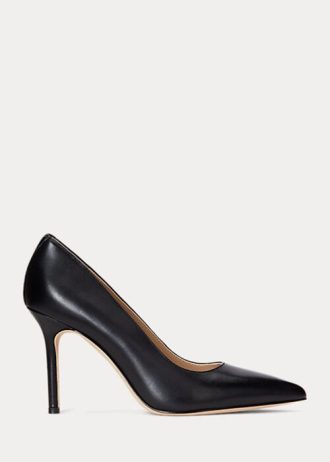 Zapatos de tacón Ralph Lauren Lindella II de piel bruñida para mujer, color negro Zapatos de tacón Ralph Lauren Lindella II de piel bruñida para mujer, color negro