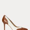 Zapatos de tacón Ralph Lauren Lynden de napa y piel bruñida en beige y blanco para mujer Zapatos de tacón Ralph Lauren Lynden de napa y piel bruñida en beige y blanco para mujer