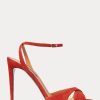 Zapatos de tacón rojos Ralph Lauren Kandice de ante de cabra para mujer Zapatos de tacón rojos Ralph Lauren Kandice de ante de cabra para mujer